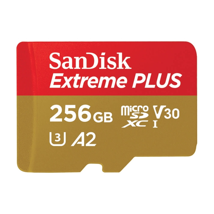SANDISK MicroSDXC Extreme Plus 256GB 200MB/s A2 C10 V30 UHS-I in the group HOME ELECTRONICS / Storage media / Memory cards / MicroSD/HC/XC at TP E-commerce Nordic AB (C18619)
