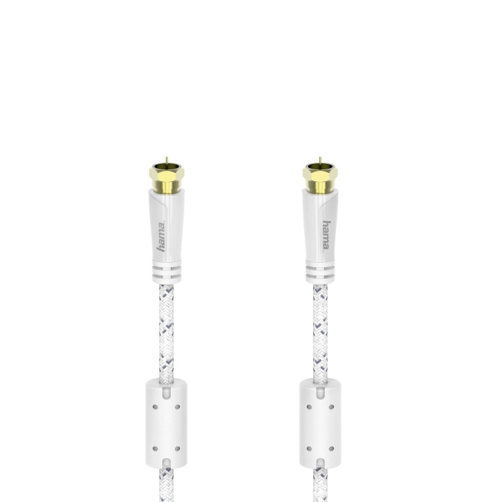 HAMA Cable Antenna 90dB F-Plug-F-plug White 1.5m in the group HOME ELECTRONICS / Cables & Adapters / Antenna cables & Accessories / Antenna cables at TP E-commerce Nordic AB (C18638)