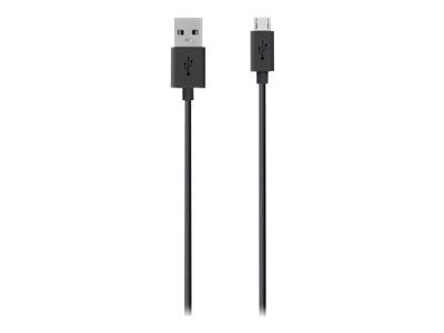 Belkin Micro-USB kabel 2m, Svart in the group SMARTPHONE & TABLETS / Chargers & Cables / Cables / Cables microUSB at TP E-commerce Nordic AB (C18872)