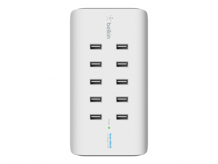 Belkin Rockstar 10-Port USB Laddstation, 2.4A in the group SMARTPHONE & TABLETS / Chargers & Cables / Wall charger / Wall charger USB at TP E-commerce Nordic AB (C18874)