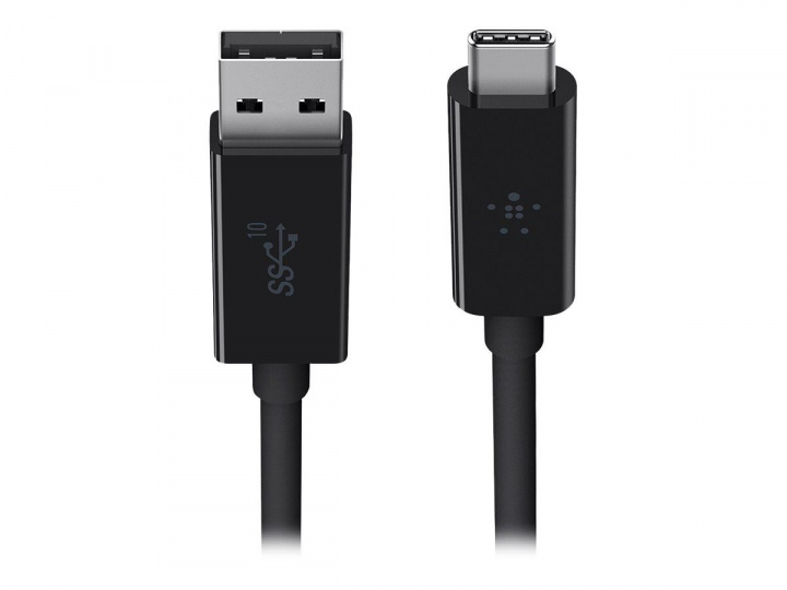 Belkin USB-C 3.1 To USB-A 3.1 Cable 1m, Svart in the group SMARTPHONE & TABLETS / Chargers & Cables / Cables / Cables Type C at TP E-commerce Nordic AB (C18879)