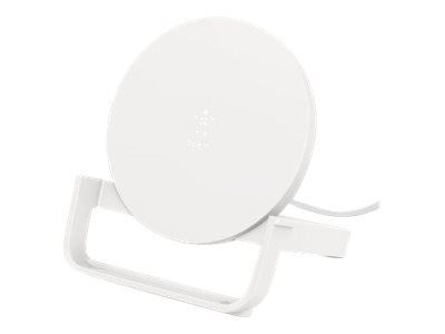 Belkin Trådlös laddningsställ 10W, Vit in the group SMARTPHONE & TABLETS / Chargers & Cables / Wireless Qi chargers at TP E-commerce Nordic AB (C18883)
