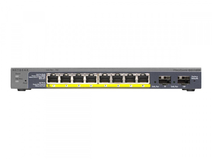 Netgear 10PT GE POE+ SMART PRO DESKTOP SWCH in the group COMPUTERS & PERIPHERALS / Network / Switches at TP E-commerce Nordic AB (C19365)