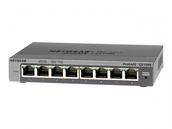 Netgear GS108E-300PES in the group COMPUTERS & PERIPHERALS / Network / Switches / 10/100/1000Mbps at TP E-commerce Nordic AB (C19429)