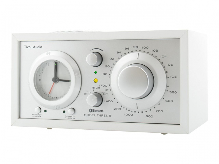 Tivoli Audio Clock Radio Model Three BT USB White in the group HOME ELECTRONICS / Audio & Picture / Home cinema, Hifi & Portable / Radio & Alarm clocks / Clock radio at TP E-commerce Nordic AB (C19762)