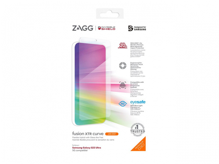 Zagg Fusion Curve Xtr Samsung S22 Ultra Screen in the group SMARTPHONE & TABLETS / Phone cases / Samsung at TP E-commerce Nordic AB (C19831)