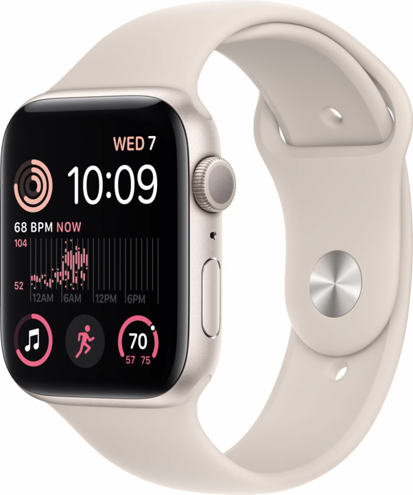 Apple WATCH SE GPS 44MM STARLIGHT in the group SMARTPHONE & TABLETS / Excercise, home & leisure / Apple Watch & Accessories / Apple Watch at TP E-commerce Nordic AB (C21340)