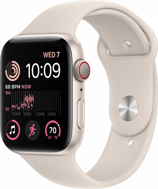 Apple WATCH SE GPS+CEL 44MM STARLIGHT in the group SMARTPHONE & TABLETS / Excercise, home & leisure / Apple Watch & Accessories / Apple Watch at TP E-commerce Nordic AB (C21342)