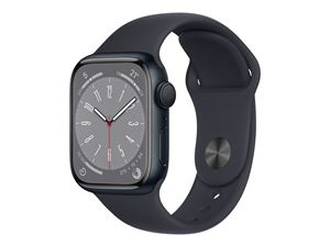 Apple Watch Ser 8 GPS 41mm Midnight Alu Case Midnight Sport Band - in the group Sport, leisure & Hobby / Smartwatch & Activity trackers / Smartwatches at TP E-commerce Nordic AB (C21345)
