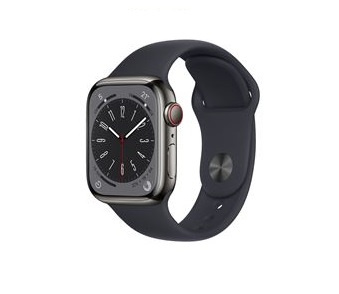 Apple Watch Ser 8 GPS+Cell 41mm Graphite Stainless Steel Case Midn in the group SMARTPHONE & TABLETS / Excercise, home & leisure / Apple Watch & Accessories / Apple Watch at TP E-commerce Nordic AB (C21352)