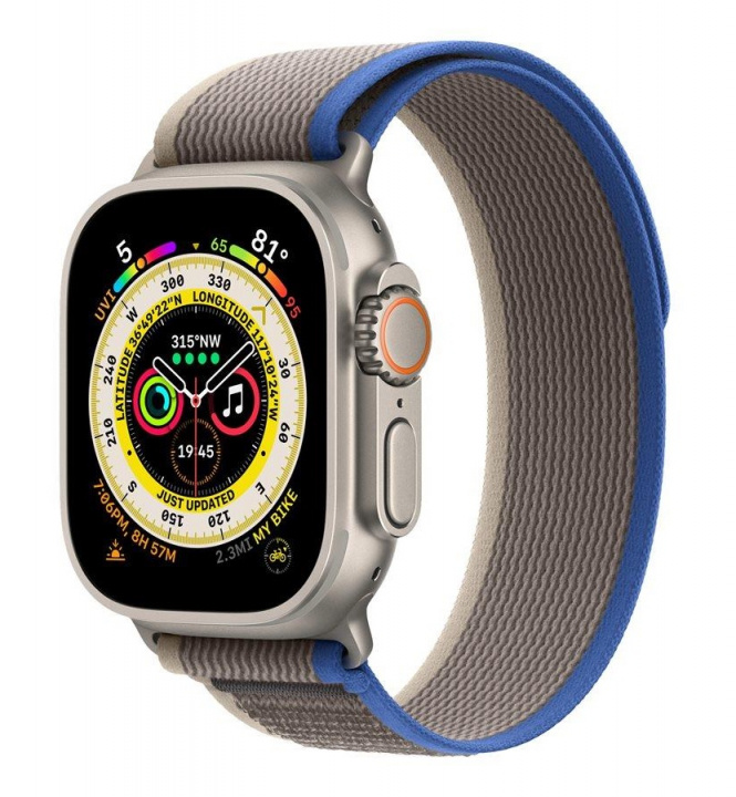 Apple Watch Ultra GPS + Cell 49mm Blue/Gray Trail Loop M/L in the group SMARTPHONE & TABLETS / Excercise, home & leisure / Apple Watch & Accessories / Apple Watch at TP E-commerce Nordic AB (C21367)