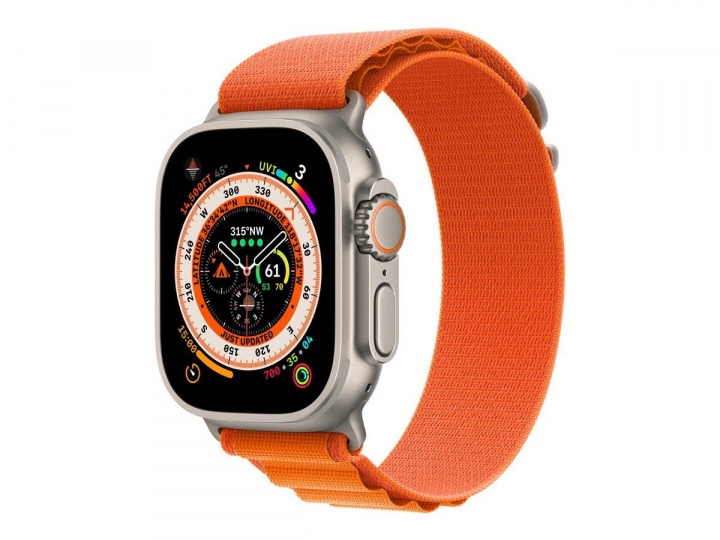 Apple Watch Ultra GPS + Cell 49mm Orange Alpine Loop - Small in the group SMARTPHONE & TABLETS / Excercise, home & leisure / Apple Watch & Accessories / Apple Watch at TP E-commerce Nordic AB (C21373)