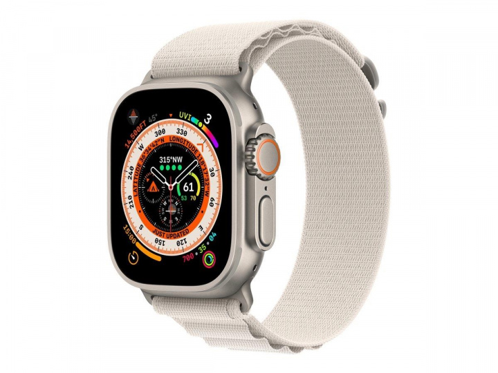 Apple Watch Ultra GPS + Cell 49mm Starlight Alpine Loop - Medium in the group SMARTPHONE & TABLETS / Excercise, home & leisure / Apple Watch & Accessories / Apple Watch at TP E-commerce Nordic AB (C21375)