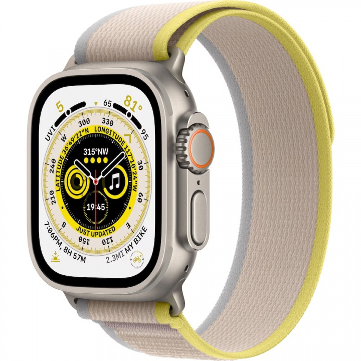 Apple Watch Ultra GPS + Cell 49mm Yellow/Beige Trail Loop - M/L in the group SMARTPHONE & TABLETS / Excercise, home & leisure / Apple Watch & Accessories / Apple Watch at TP E-commerce Nordic AB (C21379)