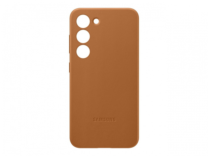 Samsung Galaxy S23 Leather Case Camel in the group SMARTPHONE & TABLETS / Phone cases / Samsung at TP E-commerce Nordic AB (C21708)