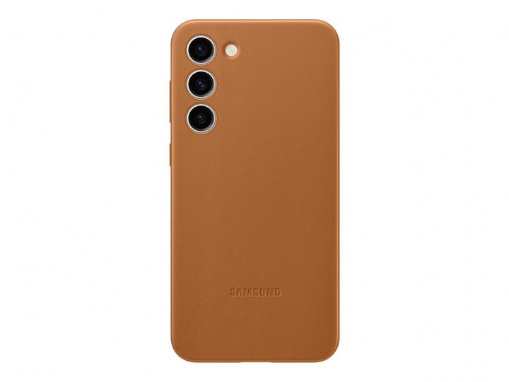 Samsung Galaxy S23 Plus Leather Case Camel in the group SMARTPHONE & TABLETS / Phone cases / Samsung at TP E-commerce Nordic AB (C21715)