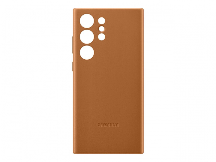 Samsung Galaxy S23 Ultra Leather Case Camel in the group SMARTPHONE & TABLETS / Phone cases / Samsung at TP E-commerce Nordic AB (C21756)