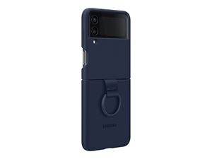 Samsung Galaxy Z Flip4 Silicone Cover With Ring Navy in the group SMARTPHONE & TABLETS / Phone cases / Samsung at TP E-commerce Nordic AB (C21858)