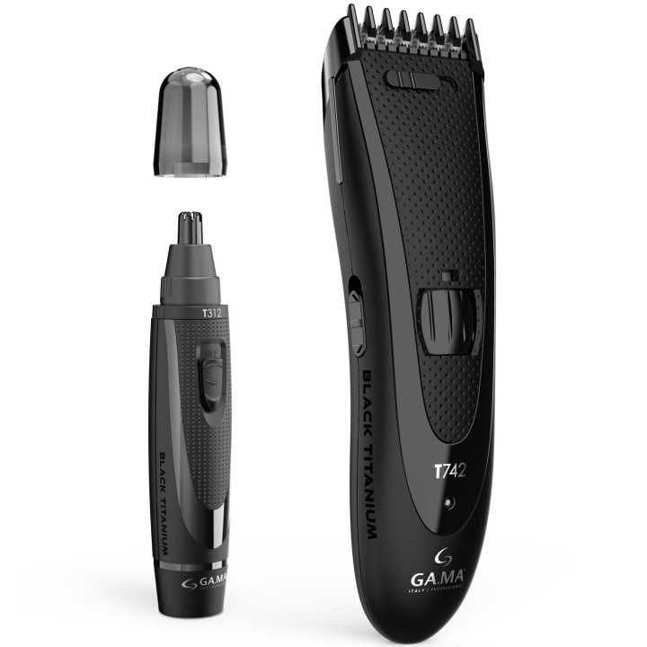 Ga.Ma Hårklippare & Trimmer Black Titanium T744 in the group BEAUTY & HEALTH / Hair & Styling / Shaving & Trimming / Hair trimmers at TP E-commerce Nordic AB (C22045)