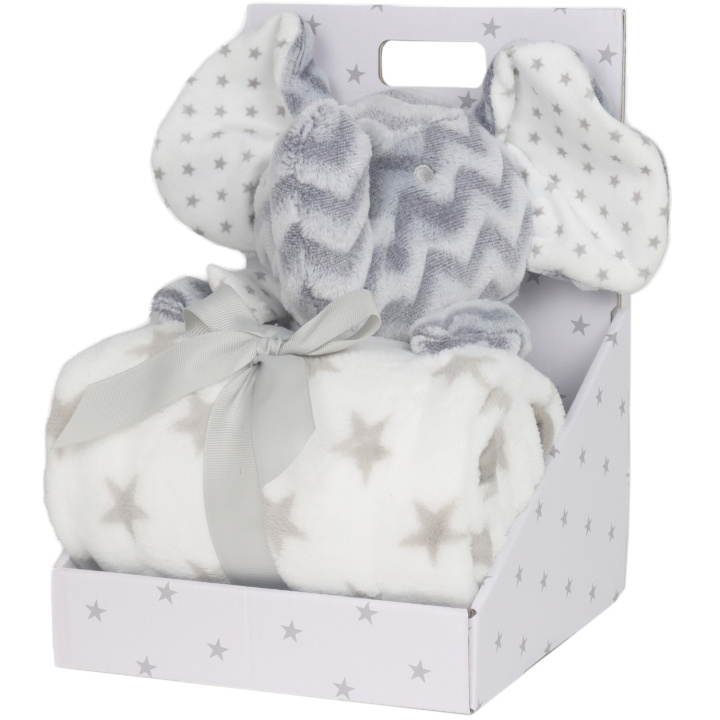 Carlobaby Fleecefilt & Gosedjur Elefant in the group TOYS, KIDS & BABY PRODUCTS / Baby toys / stuffed animals at TP E-commerce Nordic AB (C22115)