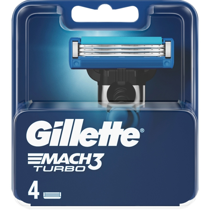 Gillette Mach3 Turbo 4pack in the group BEAUTY & HEALTH / Hair & Styling / Shaving & Trimming / Razors & Accessories at TP E-commerce Nordic AB (C22143)