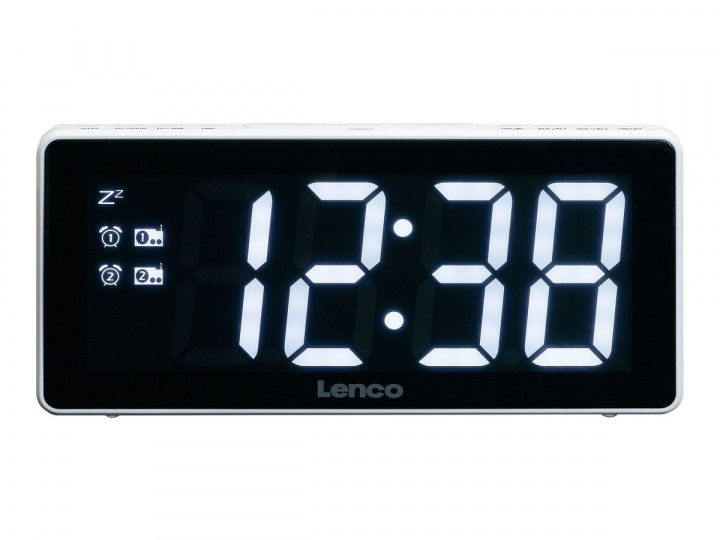 Lenco CR-30 White in the group HOME ELECTRONICS / Audio & Picture / Home cinema, Hifi & Portable / Radio & Alarm clocks / Clock radio at TP E-commerce Nordic AB (C22263)