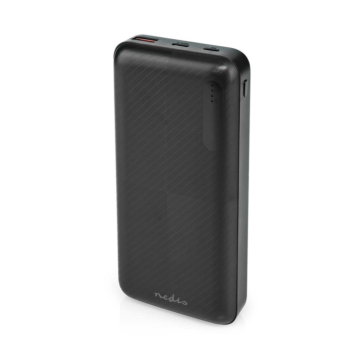 Nedis Powerbank | 20000 mAh | 1.5 / 2.0 / 3.0 A | Number of outputs: 2 | Output connection: 1x USB-A / 1x USB-C™ | Input connection: 1x Micro USB / 1x USB-C™ | PD2.0 18W | Lithium-Polymer in the group SMARTPHONE & TABLETS / Chargers & Cables / Powerbanks at TP E-commerce Nordic AB (C22839)