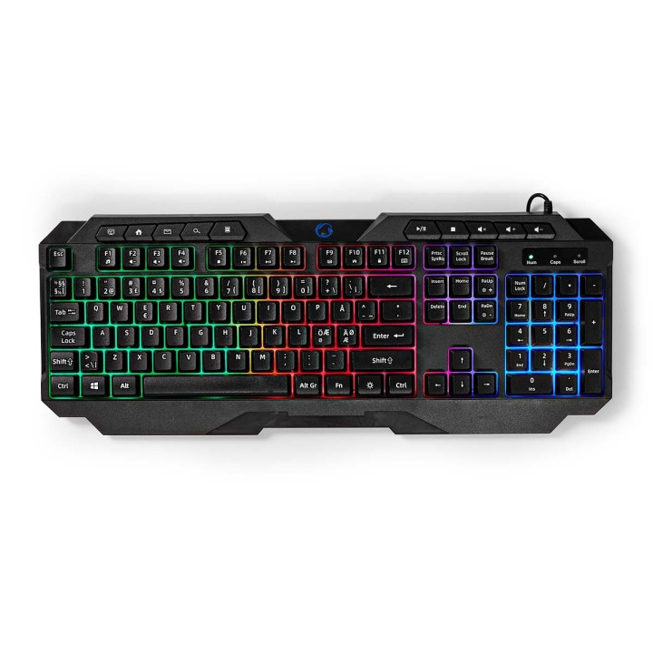 Nedis Wired Gaming Keyboard | USB Type-A | Membrane Keys | LED | QWERTY | ND Layout | USB Powered | Power cable length: 1.30 m | Multimedia in the group COMPUTERS & PERIPHERALS / GAMING / Keyboards at TP E-commerce Nordic AB (C22842)