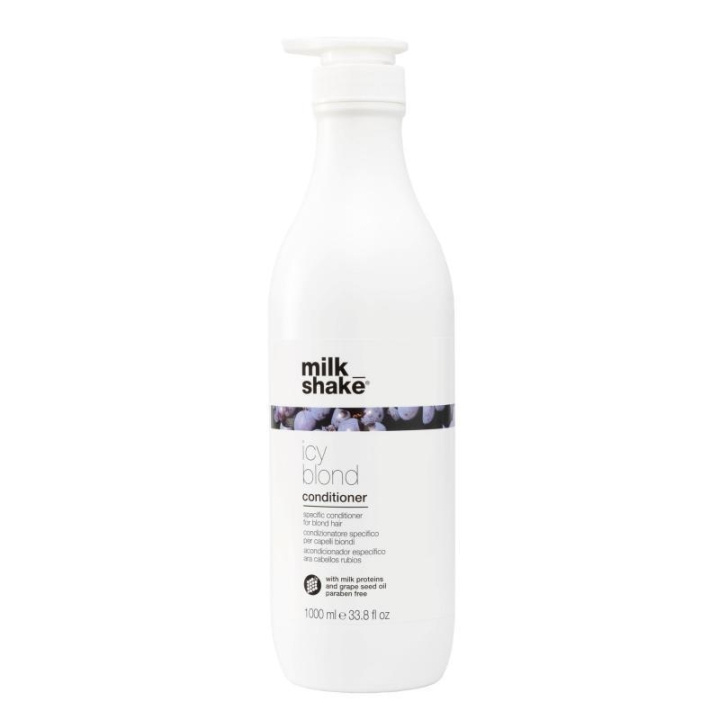 Milk_Shake Icy Blonde Conditioner 1000ml in the group BEAUTY & HEALTH / Hair & Styling / Hair care / Hair Dye / Silver Conditioner at TP E-commerce Nordic AB (C23010)