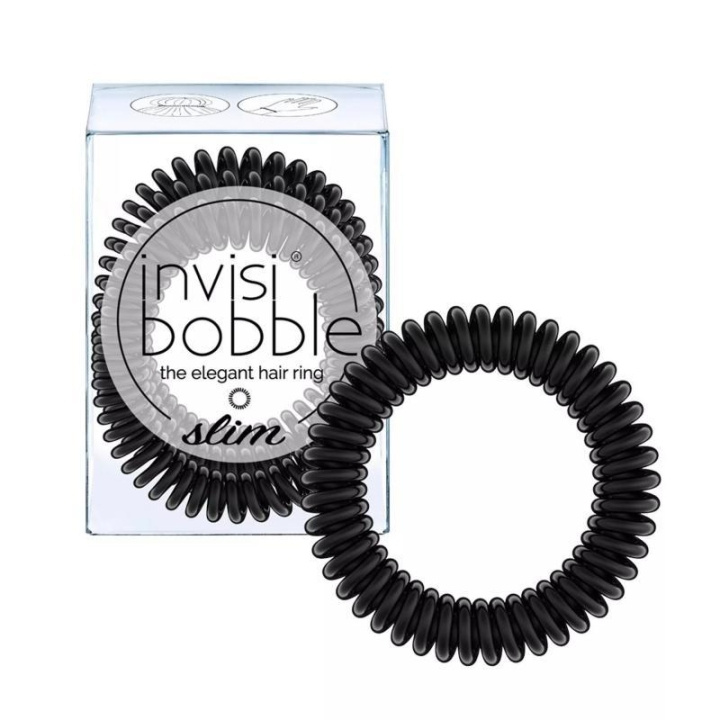 Invisibobble Slim True Black 3-pack in the group BEAUTY & HEALTH / Hair & Styling / Hair accessories at TP E-commerce Nordic AB (C23031)