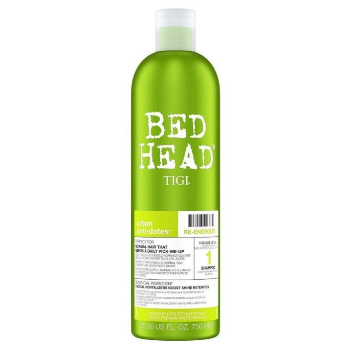 TIGI Bed Head Re-energize Shampoo 750ml in the group BEAUTY & HEALTH / Hair & Styling / Hair care / Schampoo at TP E-commerce Nordic AB (C23045)