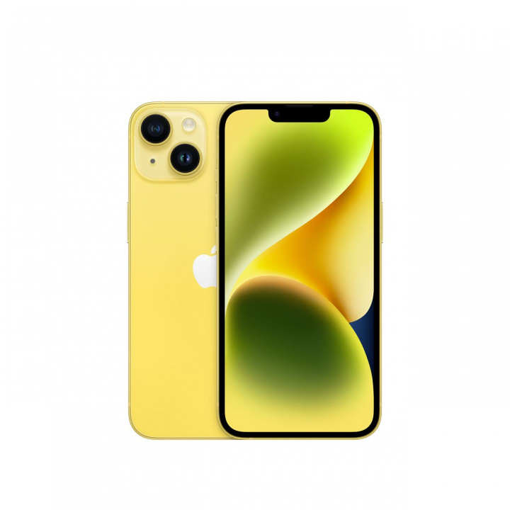 Apple iPhone 14 5G 128GB Yellow in the group SMARTPHONE & TABLETS / Mobile phones & smartphones at TP E-commerce Nordic AB (C23078)