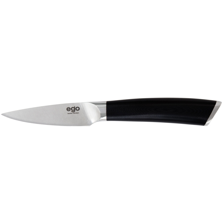 Ego ES9PK Sandvik 9 cm paring knife in the group HOME, HOUSEHOLD & GARDEN / Kitchen utensils / Kitchen knives & Knife sharpeners at TP E-commerce Nordic AB (C23403)
