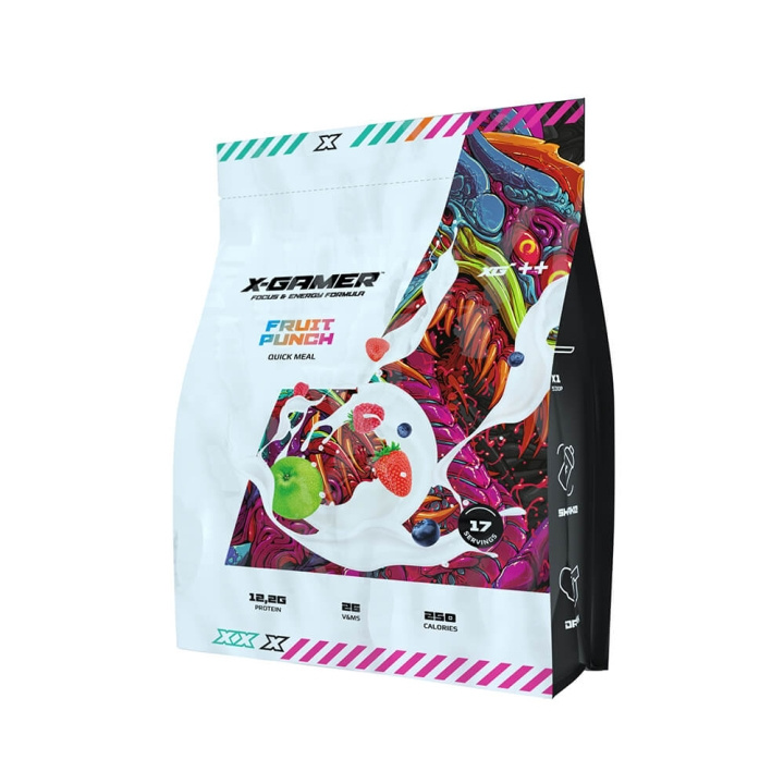 X-Gamer Quick Meal Fruit Punch 1190 gram in the group COMPUTERS & PERIPHERALS / GAMING / Energydrinks for gamers at TP E-commerce Nordic AB (C23625)