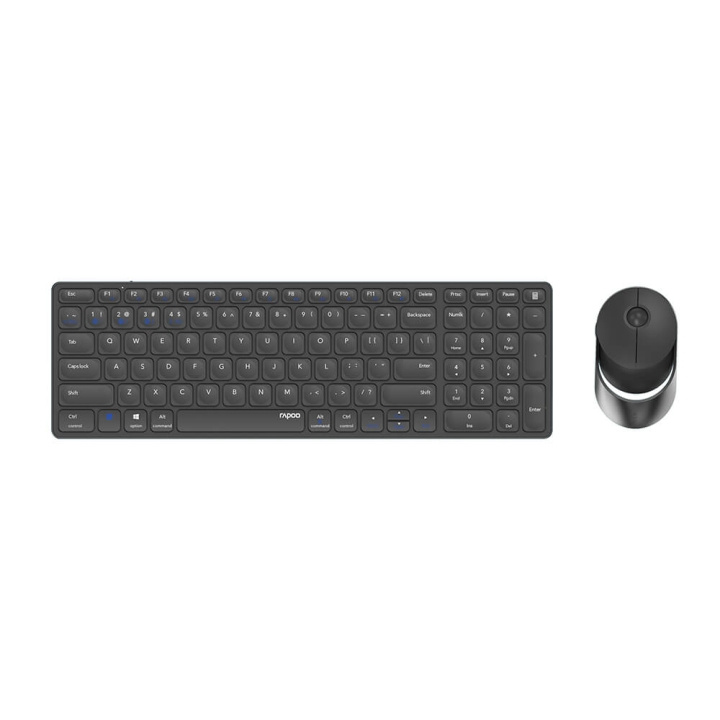 Rapoo Keyboard/Mice Set 9750M Multi-Mode Wireless Dark Grey in the group COMPUTERS & PERIPHERALS / Mice & Keyboards / Keyboards / Combo packs at TP E-commerce Nordic AB (C23627)