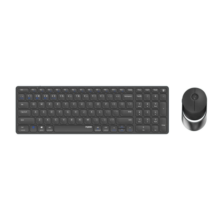 Rapoo Keyboard/Mice Set 9750M Wireless Multi-Mode Dark Grey in the group COMPUTERS & PERIPHERALS / Mice & Keyboards / Keyboards / Combo packs at TP E-commerce Nordic AB (C23627)
