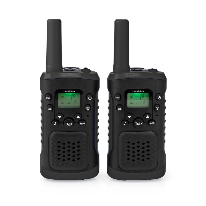 Nedis Walkie-Talkie Set | 2 Handsets | Up to 6 km | Frequency channels: 8 | PTT / VOX | up to 3 Hours | Headphone output | 2 Headsets | Black in the group Sport, leisure & Hobby / Outdoor recreation / Walkie-talkies at TP E-commerce Nordic AB (C23639)