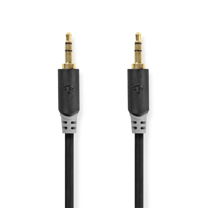 Nedis Stereo Audio Cable | 3.5 mm Male | 3.5 mm Male | Gold Plated | 0.50 m | Round | Anthracite | Window Box in the group HOME ELECTRONICS / Audio & Picture / Speakers & accessories / Accessories at TP E-commerce Nordic AB (C23665)
