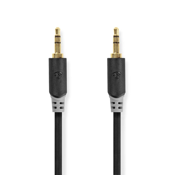 Nedis Stereo Audio Cable | 3.5 mm Male | 3.5 mm Male | Gold Plated | 0.50 m | Round | Anthracite | Box in the group HOME ELECTRONICS / Audio & Picture / Speakers & accessories / Accessories at TP E-commerce Nordic AB (C23665)