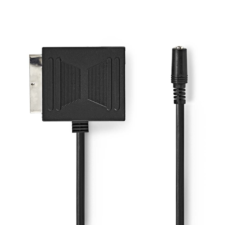 Nedis SCART Cable | SCART Male | SCART Female / 3.5 mm Female | Nickel Plated | 480p | 0.20 m | Round | PVC | Black | Polybag in the group HOME ELECTRONICS / Photo & Video / Photo equipment / Cables at TP E-commerce Nordic AB (C23750)