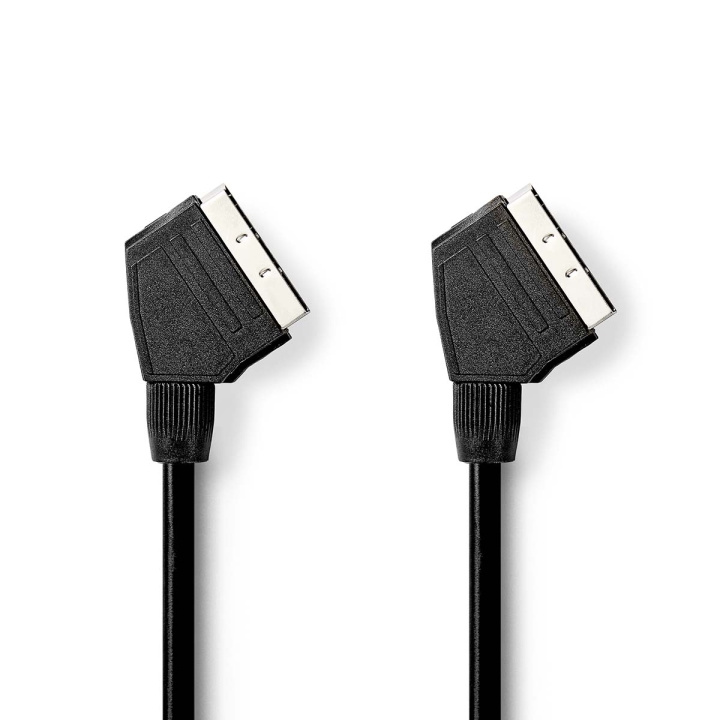 Nedis SCART Cable | SCART Male | SCART Male | Nickel Plated | 480p | 2.00 m | Round | PVC | Black | Box in the group HOME ELECTRONICS / Cables & Adapters / Scart at TP E-commerce Nordic AB (C23797)