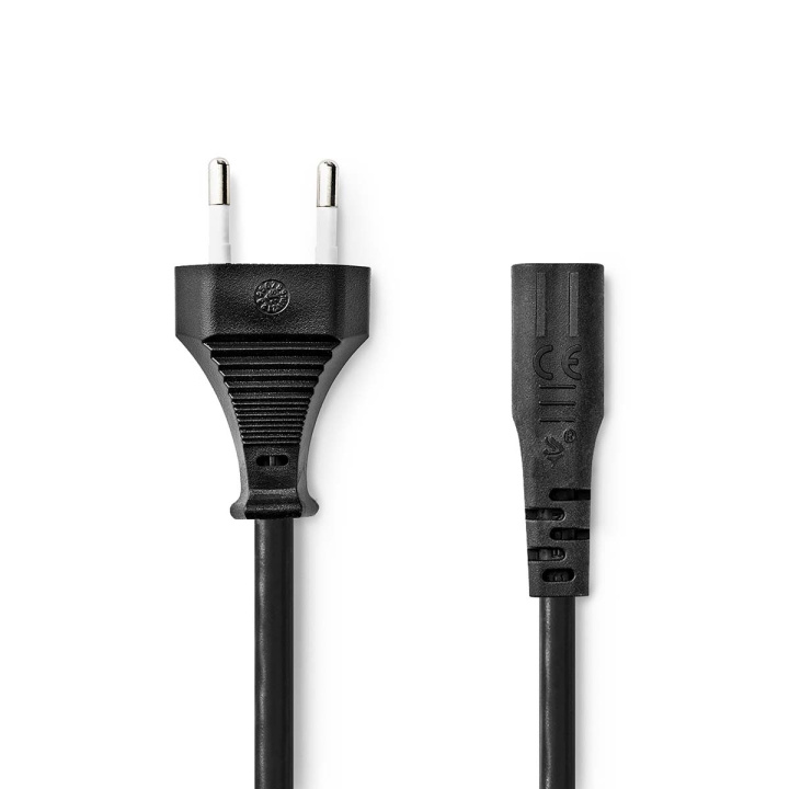 Nedis Power Cable | Euro Male | IEC-320-C1 | Straight | Straight | Nickel Plated | 2.00 m | Flat | PVC | Black | Envelope in the group COMPUTERS & PERIPHERALS / Computer cables / Internal / Power cables & Adapters at TP E-commerce Nordic AB (C23800)