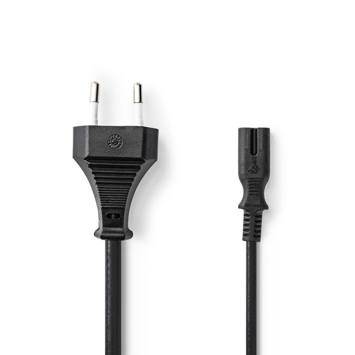 Nedis Power Cable | Euro Male | IEC-320-C7 | Straight | Straight | Nickel Plated | 3.00 m | Flat | PVC | Black | Box in the group COMPUTERS & PERIPHERALS / Computer cables / Internal / Power cables & Adapters at TP E-commerce Nordic AB (C23824)