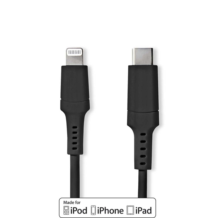 Nedis Lightning Cable | USB 2.0 | Apple Lightning 8-Pin | USB-C™ Male | 480 Mbps | Nickel Plated | 1.00 m | Round | PVC | Black | Box in the group SMARTPHONE & TABLETS / Chargers & Cables / Cables / Cables Lightning at TP E-commerce Nordic AB (C23830)