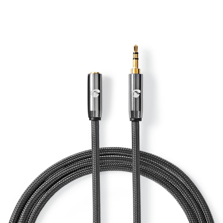 Nedis Stereo Audio Cable | 3.5 mm Male | 3.5 mm Female | Gold Plated | 3.00 m | Round | Grey / Gun Metal Grey | Cover Window Box in the group HOME ELECTRONICS / Audio & Picture / Speakers & accessories / Accessories at TP E-commerce Nordic AB (C23840)
