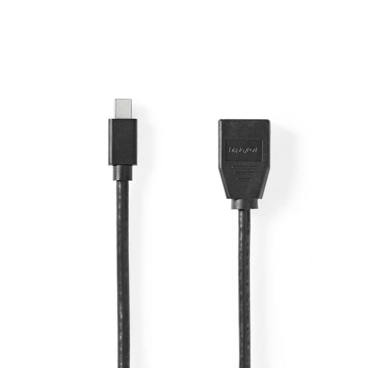 Nedis Mini DisplayPort Cable | DisplayPort 1.4 | Mini DisplayPort Male | DisplayPort Female | 48 Gbps | Nickel Plated | 0.20 m | Round | PVC | Black | Blister in the group COMPUTERS & PERIPHERALS / Computer cables / DisplayPort / Cables at TP E-commerce Nordic AB (C23843)
