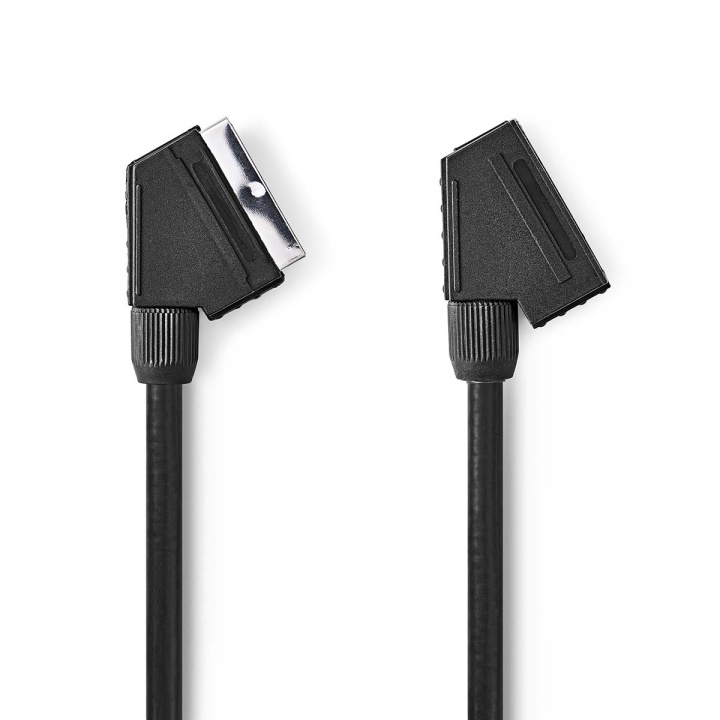 Nedis SCART Cable | SCART Male | SCART Female | Nickel Plated | 480p | 2.00 m | Round | PVC | Black | Envelope in the group HOME ELECTRONICS / Cables & Adapters / Scart at TP E-commerce Nordic AB (C23863)