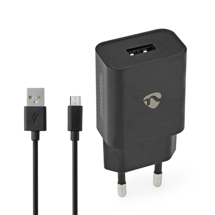 Nedis Wall Charger | Quick charge feature | 1x 2.1 A | Number of outputs: 1 | USB-A | Micro USB (Loose) Cable | 1.00 m | Single Voltage Output in the group SMARTPHONE & TABLETS / Chargers & Cables / Wall charger / Wall charger USB at TP E-commerce Nordic AB (C23926)