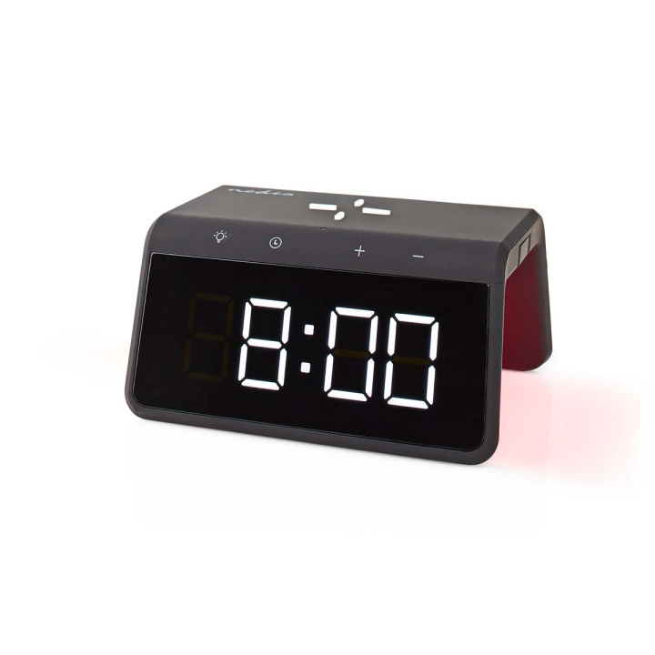 Nedis Alarm clock with wireless charging | Qi certified | 5 / 7.5 / 10 / 15 W | USB-A Male | Night Light | 2 Alarm Times | Snooze function in the group HOME, HOUSEHOLD & GARDEN / Watches & Counters / Alarmclocks at TP E-commerce Nordic AB (C23933)