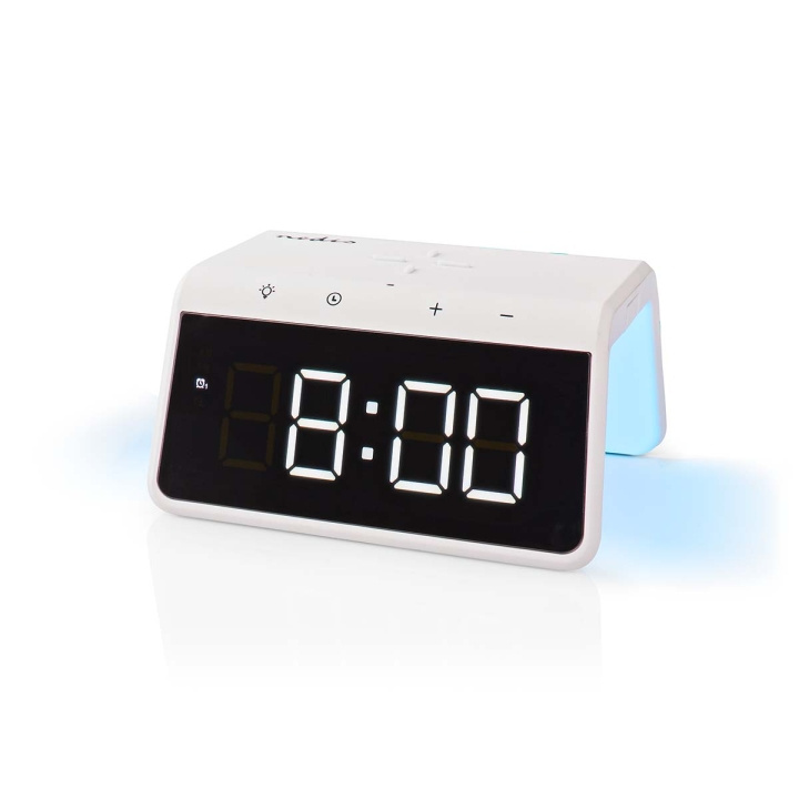 Nedis Alarm clock with wireless charging | Qi certified | 5 / 7.5 / 10 / 15 W | USB-A Male | Night Light | 2 Alarm Times | Snooze function in the group HOME, HOUSEHOLD & GARDEN / Watches & Counters / Alarmclocks at TP E-commerce Nordic AB (C23934)